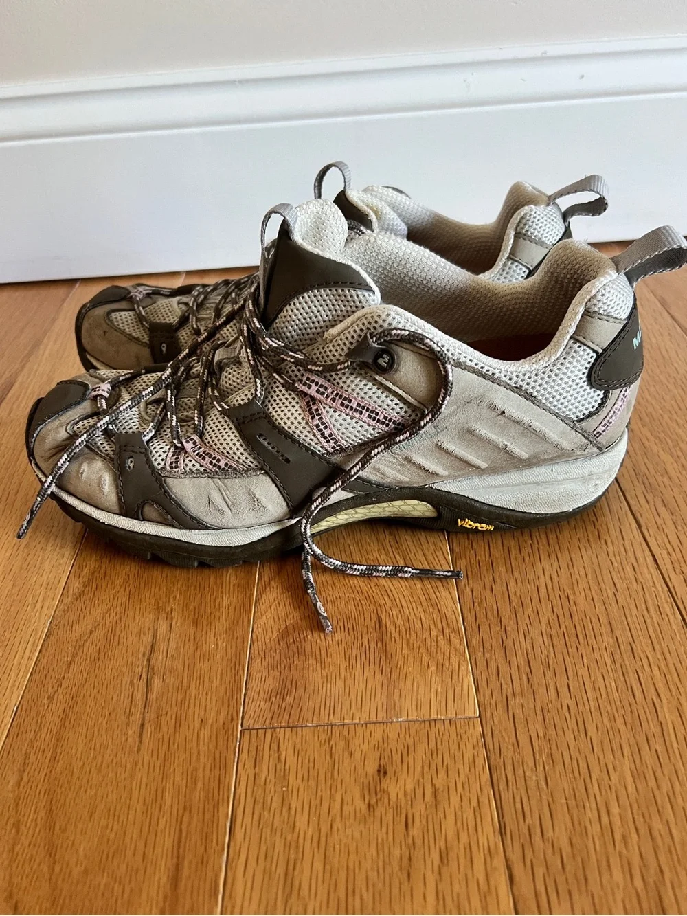 Merrell Trail Sneakers in Gray and Cream